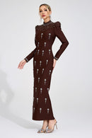 Domna Brown Bandage Maxi Dress