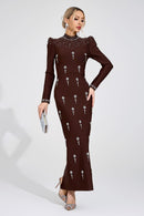 Domna Brown Bandage Maxi Dress