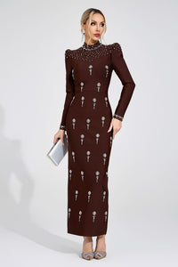 Domna Brown Bandage Maxi Dress