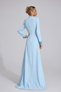 Bedwyr Mermaid Maxi Dress In Light Blue