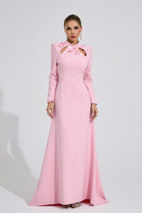 Bedwyr Mermaid Maxi Dress In Light Pink