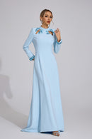 Bedwyr Mermaid Maxi Dress In Light Blue