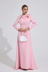 Bedwyr Mermaid Maxi Dress In Light Pink