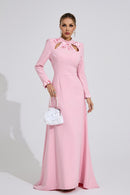 Bedwyr Mermaid Maxi Dress In Light Pink