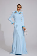 Bedwyr Mermaid Maxi Dress In Light Blue