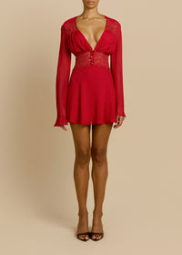 Selvaris Lace Mini Dress