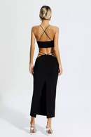 Makyah Cutout Chain Maxi Dress In Black