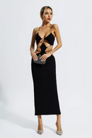 Makyah Cutout Chain Maxi Dress In Black