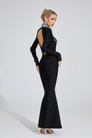 Einav Diamond Maxi Dress In Black