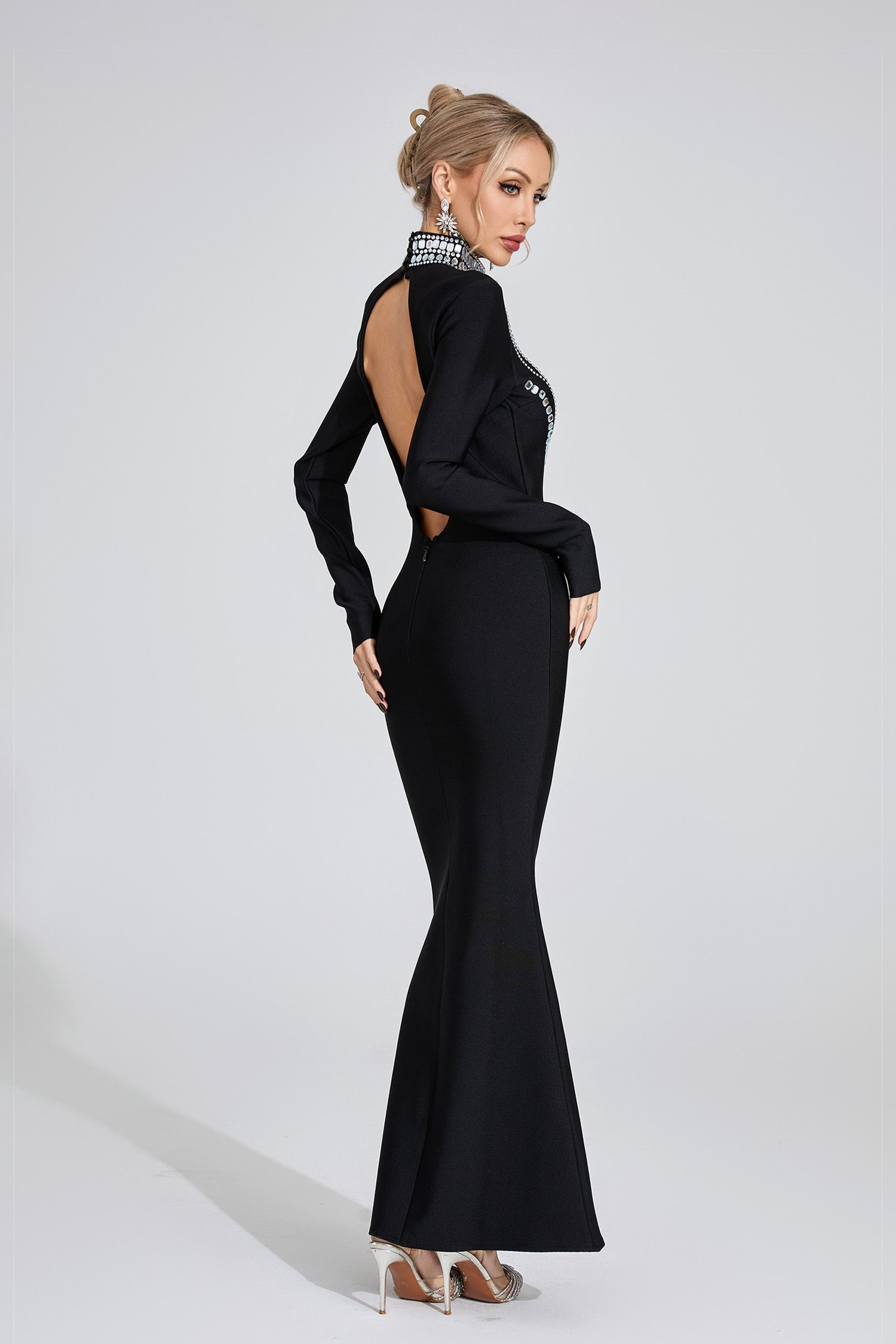 Einav Diamond Maxi Dress In Black