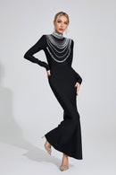 Einav Diamond Maxi Dress In Black