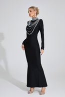 Einav Diamond Maxi Dress In Black