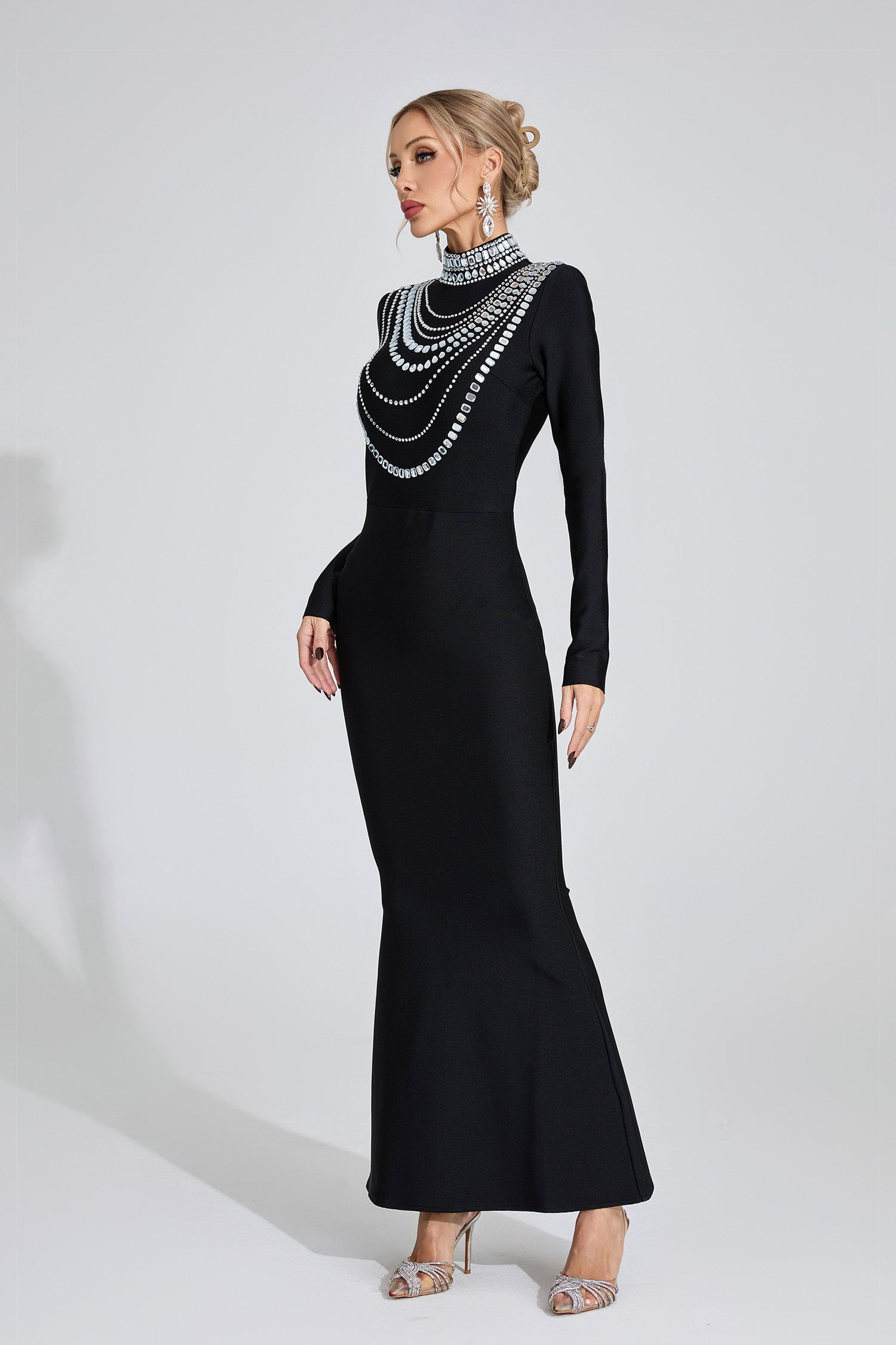 Einav Diamond Maxi Dress In Black