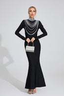 Einav Diamond Maxi Dress In Black