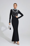 Einav Diamond Maxi Dress In Black