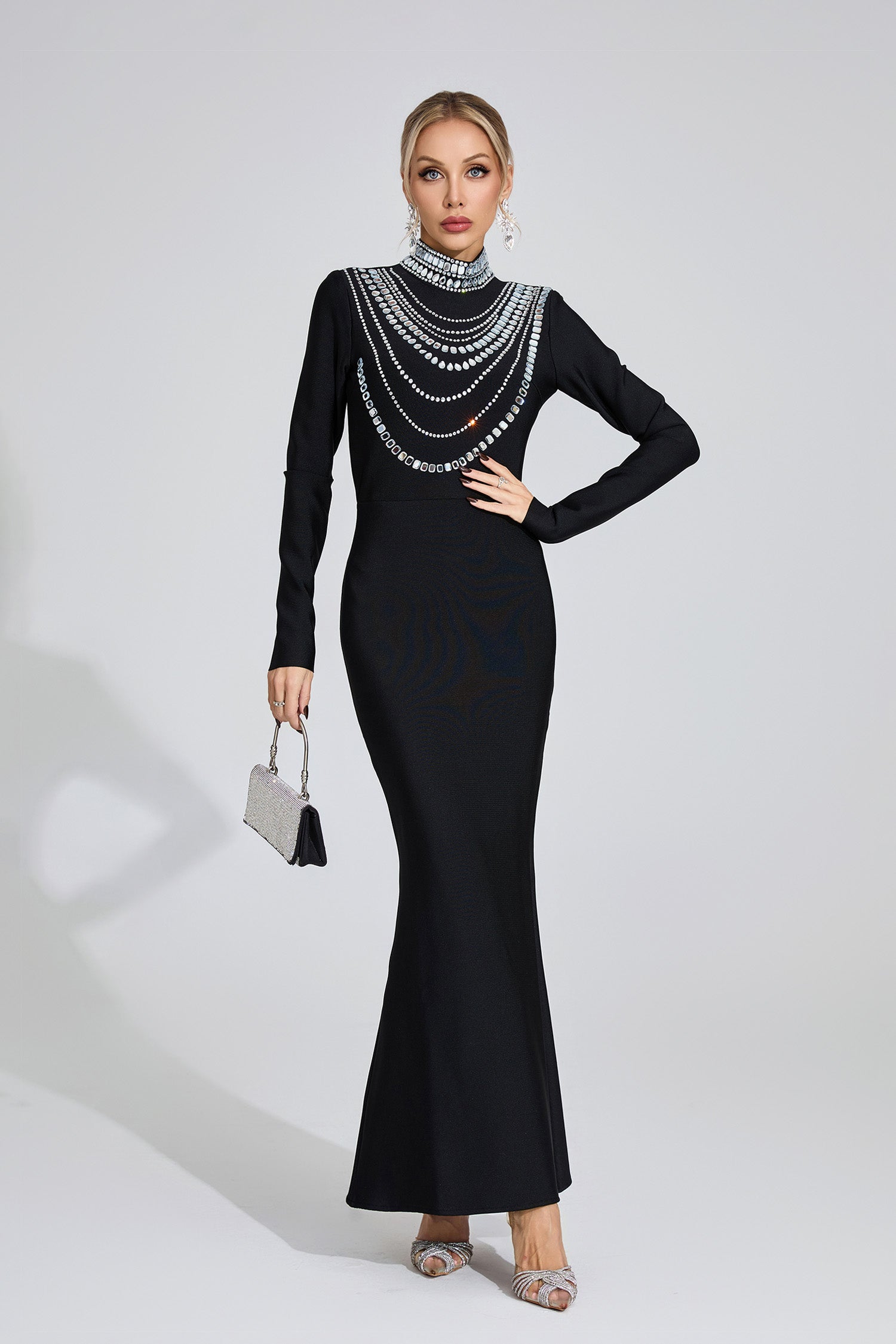 Einav Diamond Maxi Dress In Black