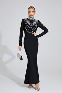 Einav Diamond Maxi Dress In Black