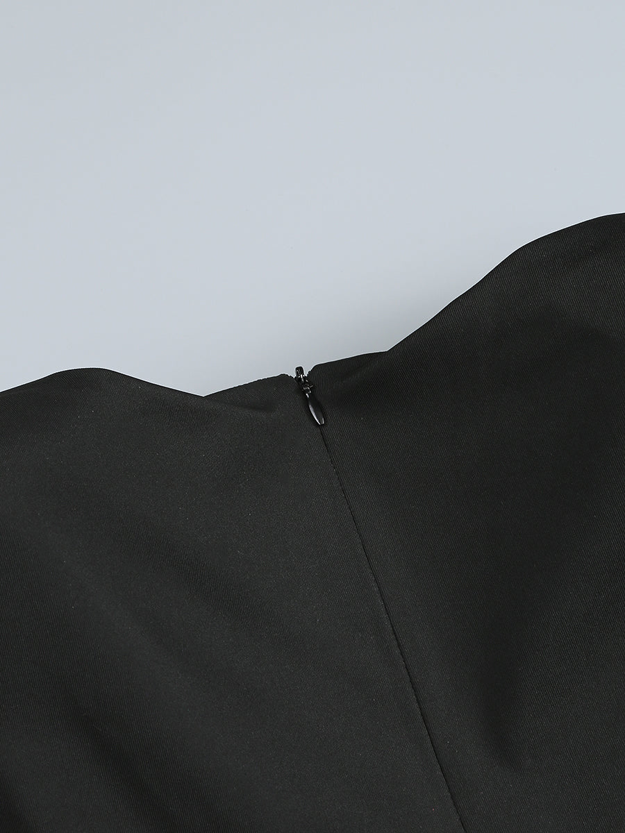 Winnie Floral-Embellished Crêpe Maxi Dress In Black