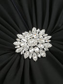 Winnie Floral-Embellished Crêpe Maxi Dress In Black