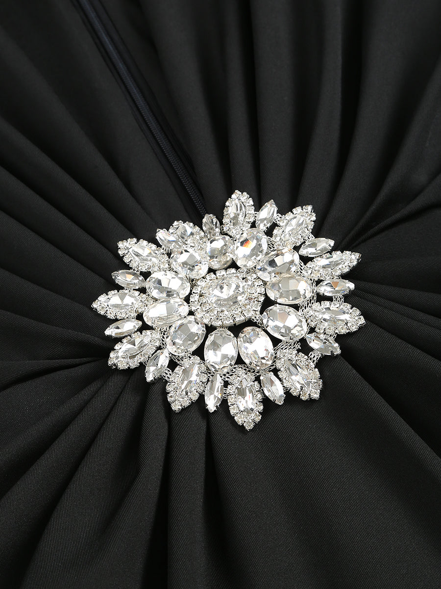 Winnie Floral-Embellished Crêpe Maxi Dress In Black