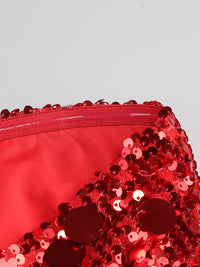 Sydnie Sequin Strapless Mini Red Dress