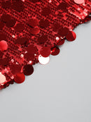 Sydnie Sequin Strapless Mini Red Dress