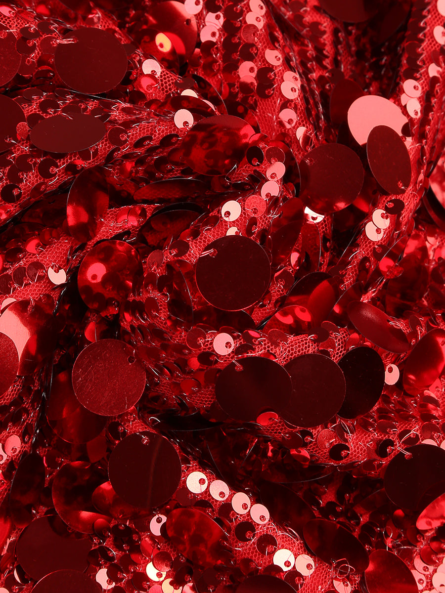 Sydnie Sequin Strapless Mini Red Dress