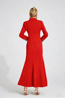 Quelvaron Red Diamond Maxi Dress