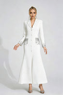 Quelvaron White Diamond Maxi Dress