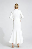 Quelvaron White Diamond Maxi Dress