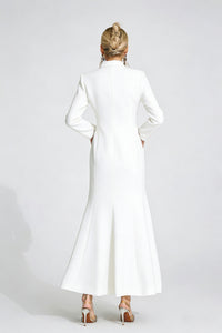 Quelvaron White Diamond Maxi Dress
