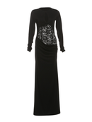 Farohildis Long Sleeve Lace Cutout Maxi Dress