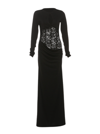 Farohildis Long Sleeve Lace Cutout Maxi Dress
