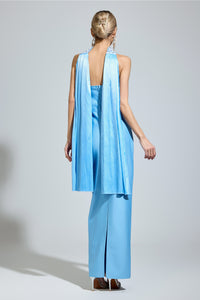 Zepharic Blue Halterneck Bandage Dress