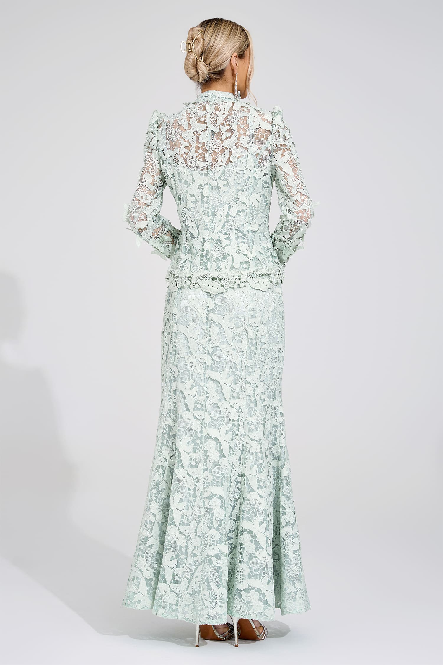 Mervion Green Lace Set