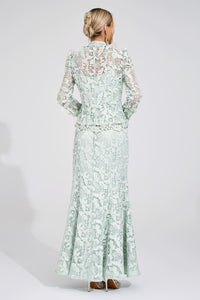 Mervion Green Lace Set