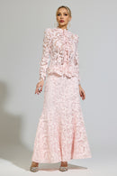 Mervion Pink Lace Set