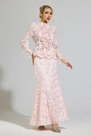 Mervion Pink Lace Set