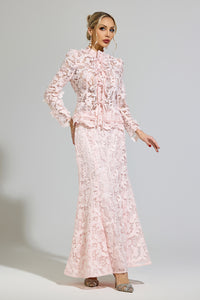 Mervion Pink Lace Set