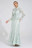 Mervion Green Lace Set