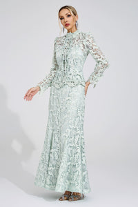 Mervion Green Lace Set