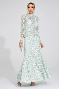 Mervion Green Lace Set