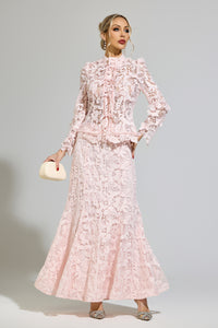 Mervion Pink Lace Set