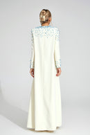 Grythaven Apricot Beaded Maxi Dress