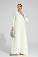 Grythaven Apricot Beaded Maxi Dress