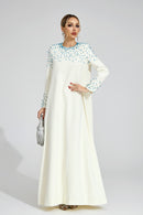 Grythaven Apricot Beaded Maxi Dress