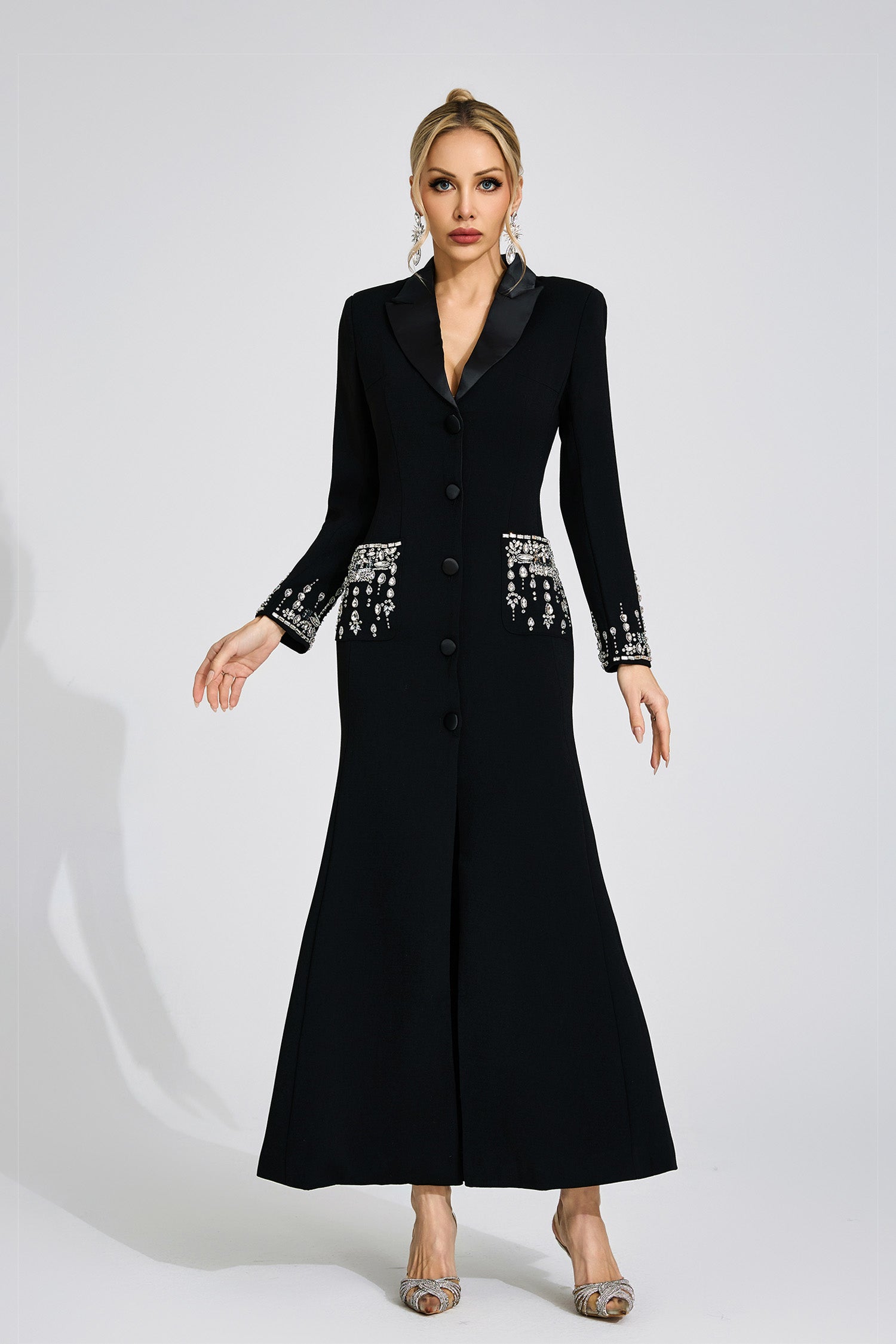 Quelvaron Black Diamond Maxi Dress