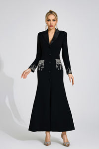 Quelvaron Black Diamond Maxi Dress