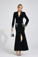 Quelvaron Black Diamond Maxi Dress