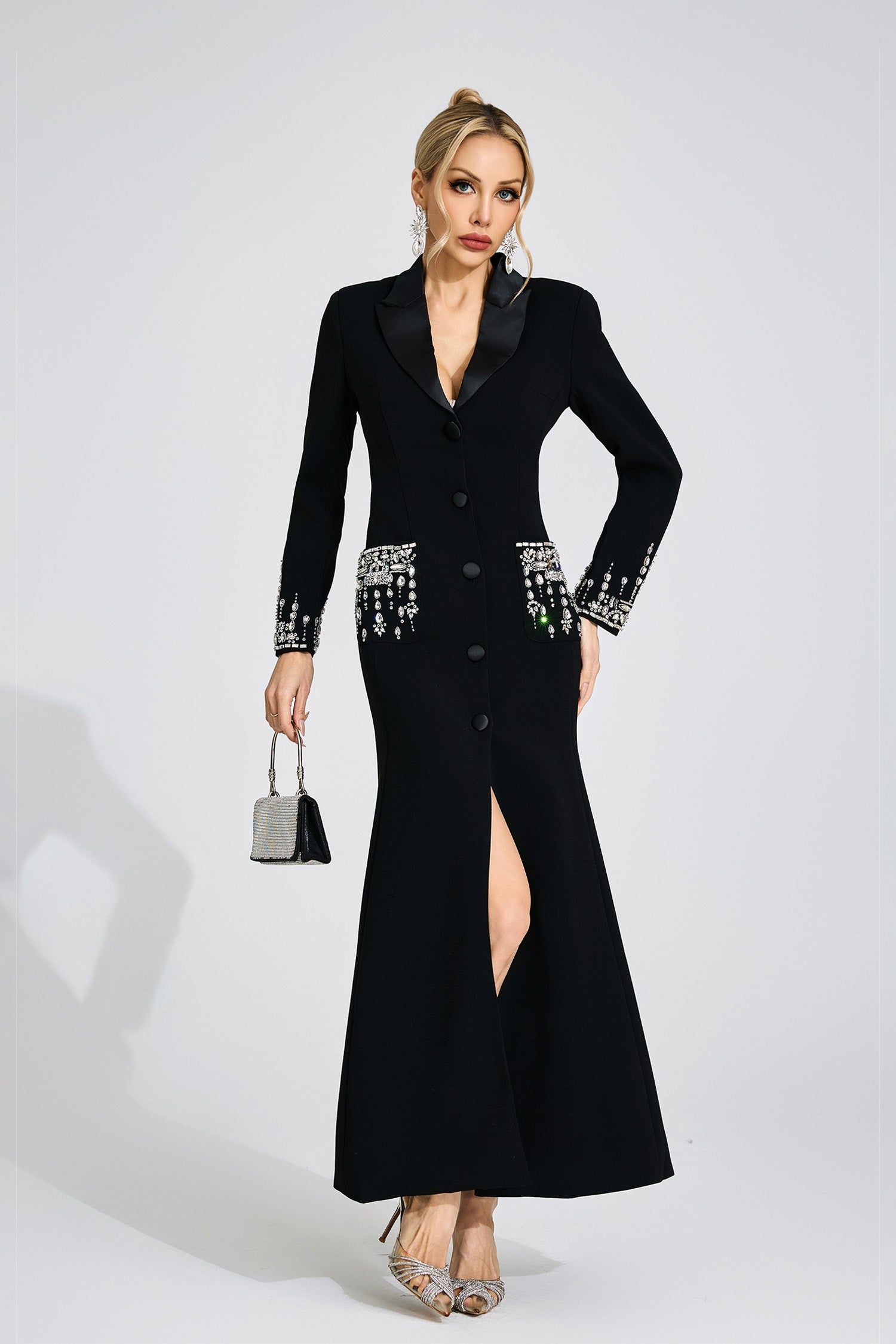 Quelvaron Black Diamond Maxi Dress